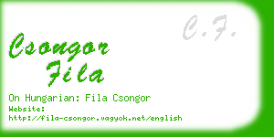 csongor fila business card